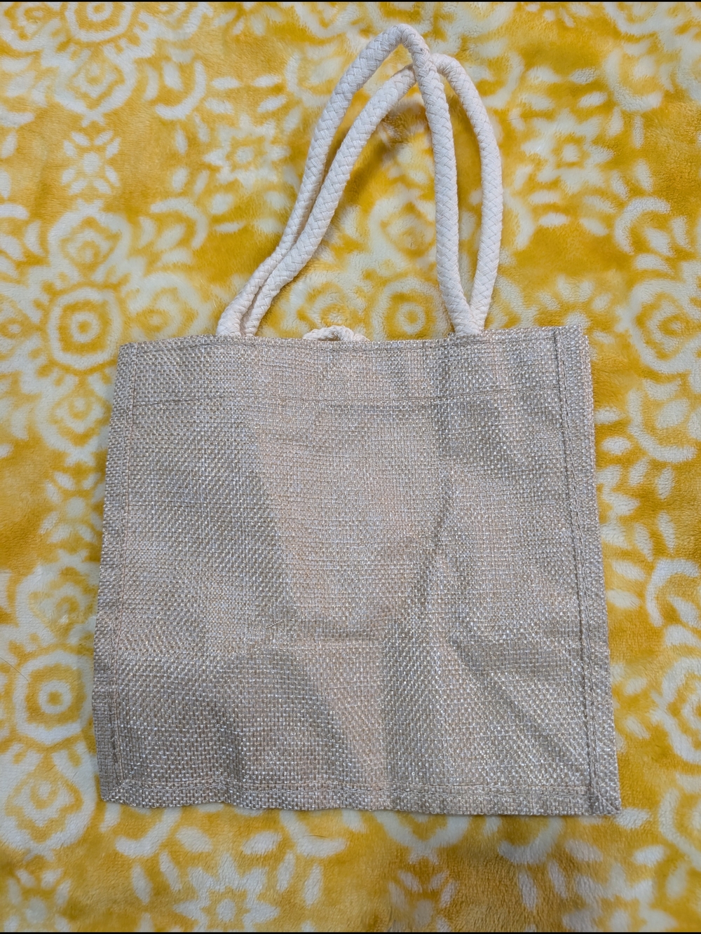Casual Floral Mini Tote Bag in Steel Blue - Picture 2 of 4